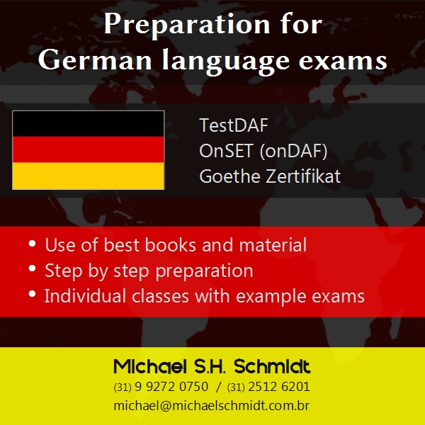 More information about preparation classes TestDAF, OnSET and Goethe Zertifikat